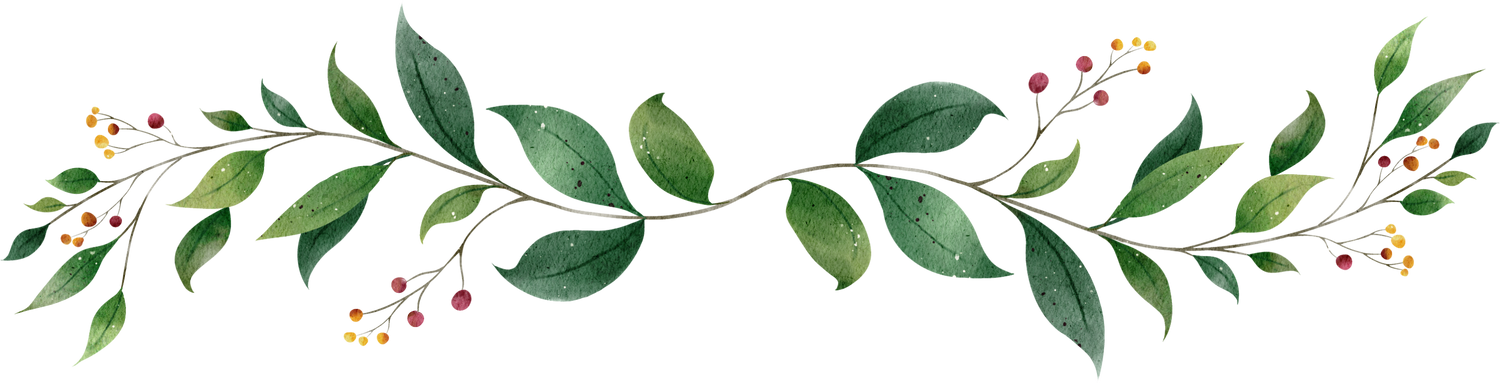 Watercolor frame leaves